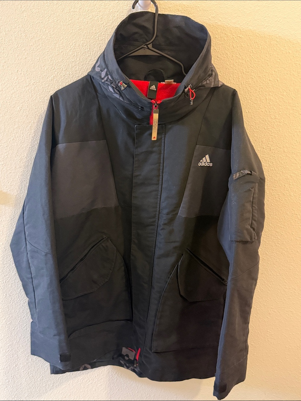adidas CNY Year of the Tiger HC0275 Men’s Hooded Utility Jacket Black